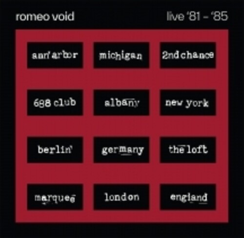 BEST OF ROMEO VOID LIVE '81-'85